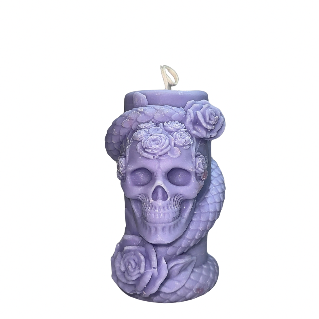 Skull Pillar Candle